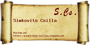 Simkovits Csilla névjegykártya